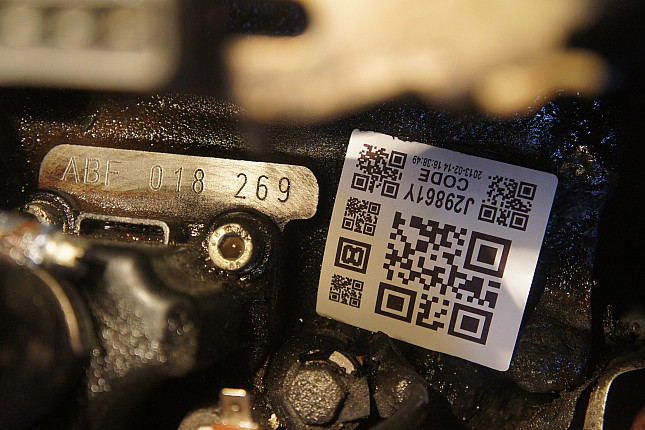 Номер двигателя и фотография площадки VW ABF