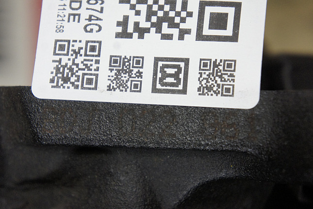 Номер двигателя и фотография площадки VW BDJ