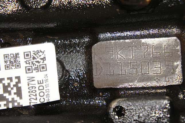 Номер двигателя и фотография площадки RENAULT K9K 732