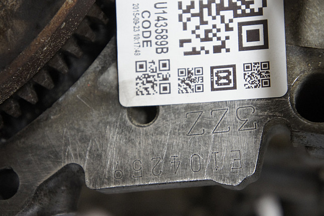 Номер двигателя и фотография площадки Toyota 3ZZ-FE