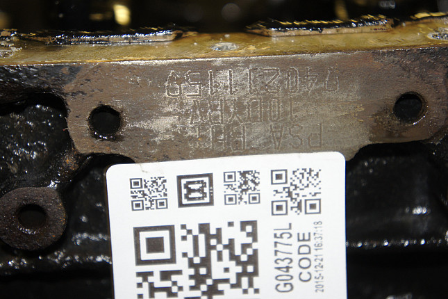 Номер двигателя и фотография площадки Peugeot RHT (DW10ATED4)