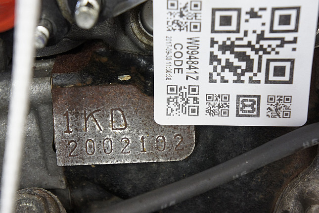 Номер двигателя и фотография площадки Toyota 1KD-FTV
