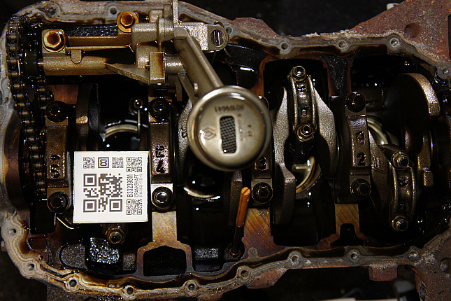 Фотография блока двигателя без поддона (коленвала) RENAULT K4J 712