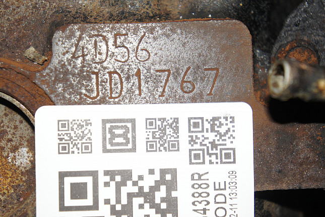 Номер двигателя и фотография площадки Mitsubishi 4D56 TD